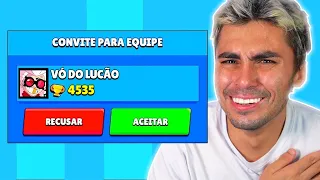 MINHA VÓ ME CONVIDOU PARA EQUIPE E... Brawl Stars