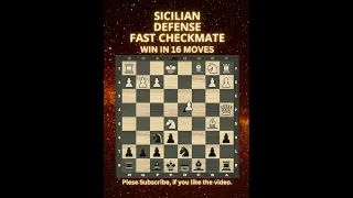 Sicilian Defense | Fast Checkmate | Chess Openings | Chess Tricks | Chess Game | Learn Chess | Chess