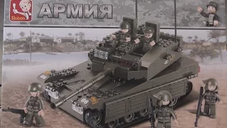 Обзор на Конструктор Sluban Танк К 1. арт.  M38 B0305