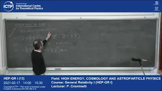 General Relativity I (HEP-GR_I) Lecture 13