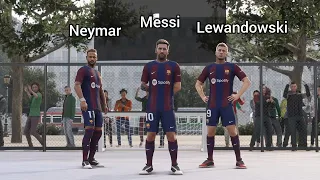 FC 24 VOLTA - Messi Neymar Lewandowski vs Vinicius Modric Joselu - VOLTA 3v3