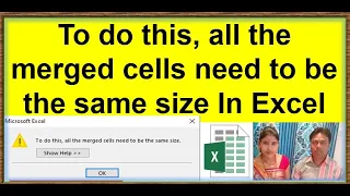 to do this, all the mergd cells need to be the same size | how to find merged cells in excel