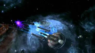 STAR TREK ONLINE HD Excelsior vs Hirogen Apex battleship (2011)