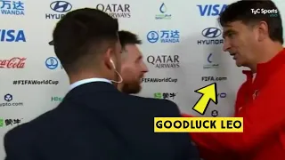 ❤️ Messi Shows Respects to Croatia Coach Zlatko Dalić during Post Match Interview