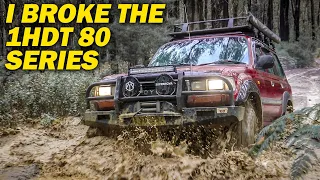 I took the 80 series 4WDING and I BROKE IT | NISSAN Vs TOYOTA in the MUD!