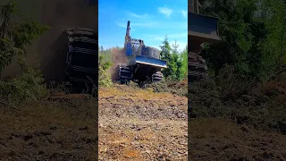 John Deere 1910G Tackles a Steep Uphill Climb in a Dry Summer