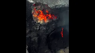 #drone video of volcanic crater #shorts