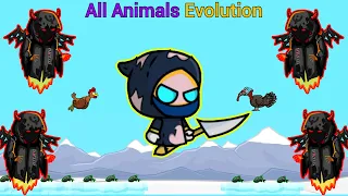 All Animals Evolution And Assassin Reaper Destroyed Bosses Players (EvoWorld.io)