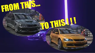 NEED FOR SPEED HEAT - Mitsubishi Lancer Evolution IX CAR BUILD - TRANSFORMED!! #rally #nfs #carmods