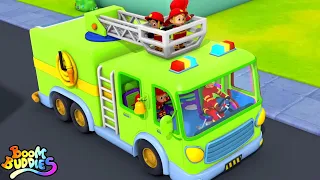 Wheels On The Firetruck, The Big Green Firetruck, Nursery Rhyme for Kids