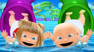 Baby & Girlfriend Visit GIANT Waterpark!