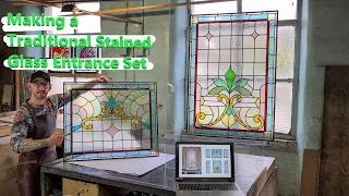 Making A Traditional Art Nouveau Stained Glass Entrance Set