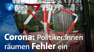 Politiker räumen Fehler während Corona-Pandemie ein