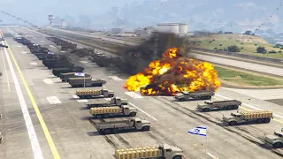 Israeli Military Base was Badly Destroyed by Iranian F-15E Fighter Jets - GTA 5