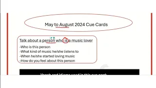New cue card: A person who is a music lover (May to August 2024 sample answer by KB IELTS)