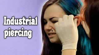 Индастриал ПРОКОЛ  ▌ Больно или нет?  ▌ Industrial piercing