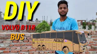 How To Make Rc Volvo B11r Bus With Double Steering System From Cardboard And Homemade ll DIY🔥🔥