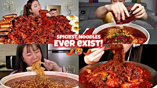 MUKBANGERS EATING TOO MUCH EXTREMELY SPICY NOODLES! 🌶️🔥🥵🥵🥵