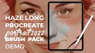 [Procreate] Haze Long Portrait 2022 Brush Pack Demo