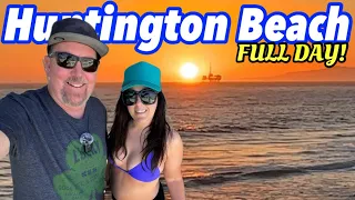 BEACH DAY! Huntington Beach 2024 Full day..Pier, Main St, Sandy’s Beach Shack, Pacific City, + More!