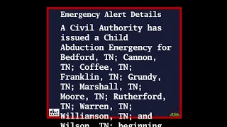 Blue alert toned as a child abduction emergency