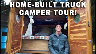 Inside Tour of My $1000 DIY Wooden Truck Camper Build!