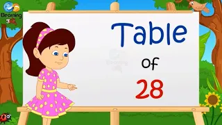 Learn Multiplication - Table of 28 | table of twenty eight | Elearning studio