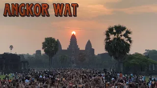 Travel to look the sun at Angkor Wat so beautiful in 22/3/2024 ទៅមើលសមរាត្រីនៅប្រាសាទអង្គរស្អាតណាស់