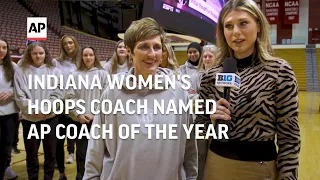 Indiana women's basketball team surprises coach Teri Moren with AP Coach of the Year news