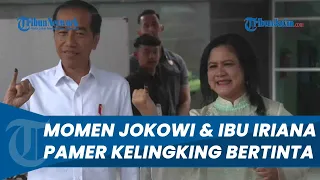 Presiden Jokowi & Iriana Pamer Kelingking Bertinta Ungu seusai Nyoblos Pemilu 2024