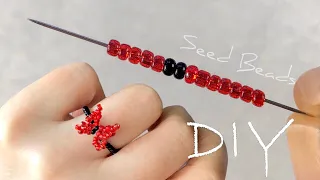 Beaded Butterfly Ring Tutorial: How to make Butterfly Beaded Ring