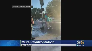 Man Brandishes Weapon In Confrontation Over Breonna Taylor Mural In San Rafael