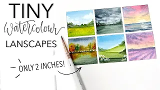 Painting TINY Landscapes! Only 2 Inches!