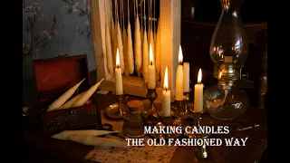 🕯️Making Candles The Old Fashioned Way | Dipped Candles | Tea and cookies | DIY | Slow living