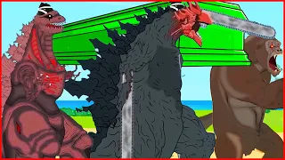 TEAM GODZILLA & KONG vs CHAINSAW GODZILLA EARTH: Rescue Shin Godzilla - Coffin Dance Meme Song Cover