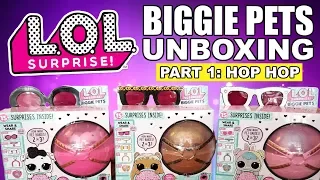 LOL Surprise BIGGIE PETS UNBOXING, PART 1: HOP HOP | L.O.L. Eye Spy Decoder Pets