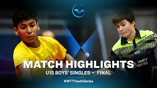 Bhattacharjee Ankur vs Alan Kurmangaliyev | WTT Youth Contender Muscat | U15 | BS | Finals