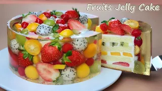 Cup Measurement / Beautiful Fruit Jelly Cheesecake Recipe / Vanilla Sponge Cake / ASMR