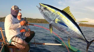 Surprising Catch! | Hooked and Landed a Yellowfin Tuna near the shore | My New Mamaw Spot | Jigging