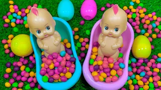 Satisfying Video I Yummy M&M Candy Full of Rainbows with two Magic Bathtubs ASMR