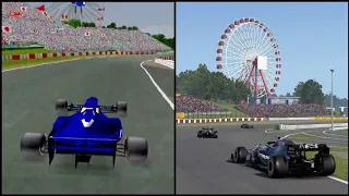 Evolution of Suzuka in F1 Games in 3 laps