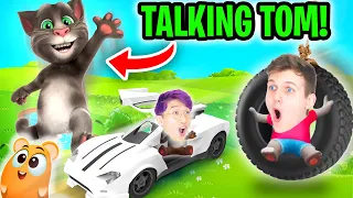 LankyBox FAILS in TALKING TOM APP! (Talking Tom IGNORED US!)