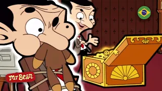 O ladrão de moedas de ouro | Clipes engraçados do Mr Bean | Mr Bean em português