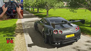 Nissan GT-R R35 - Forza Horizon 4 | Logitech g29 gameplay