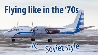 Flying onboard 54 YEAR OLD Antonov 24B in Kazakhstan! | Southern Sky | Zhezkazgan - Karaganda