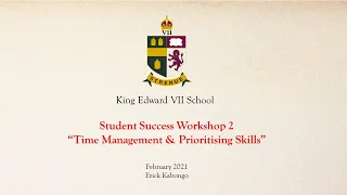 Student Success Video - Time Management and Prioritising Skills