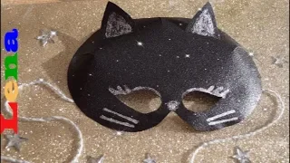 Katzen Maske basteln 😺 How to make a cat mask ✂ как сделать маску кошки из бумаги