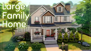 Большой семейный дом👪💚│Строительство│Large Family Home│SpeedBuild│NO CC [The Sims 4]