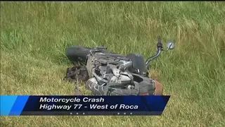 Serious motorcycle accident sends one man to hospital