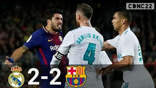 Real Madrid vs Barcelona 2-2 All Goals & Highlights (English Commentary) La Liga 2017/18